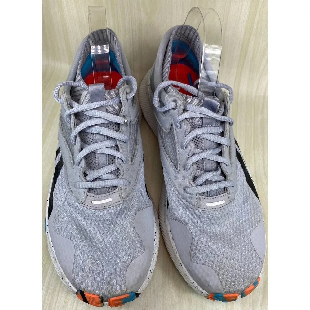 Women's SZ 9.5 Reebok HIIT TR Training Shoes crossFit gray purple black lace - Picture 2 of 6